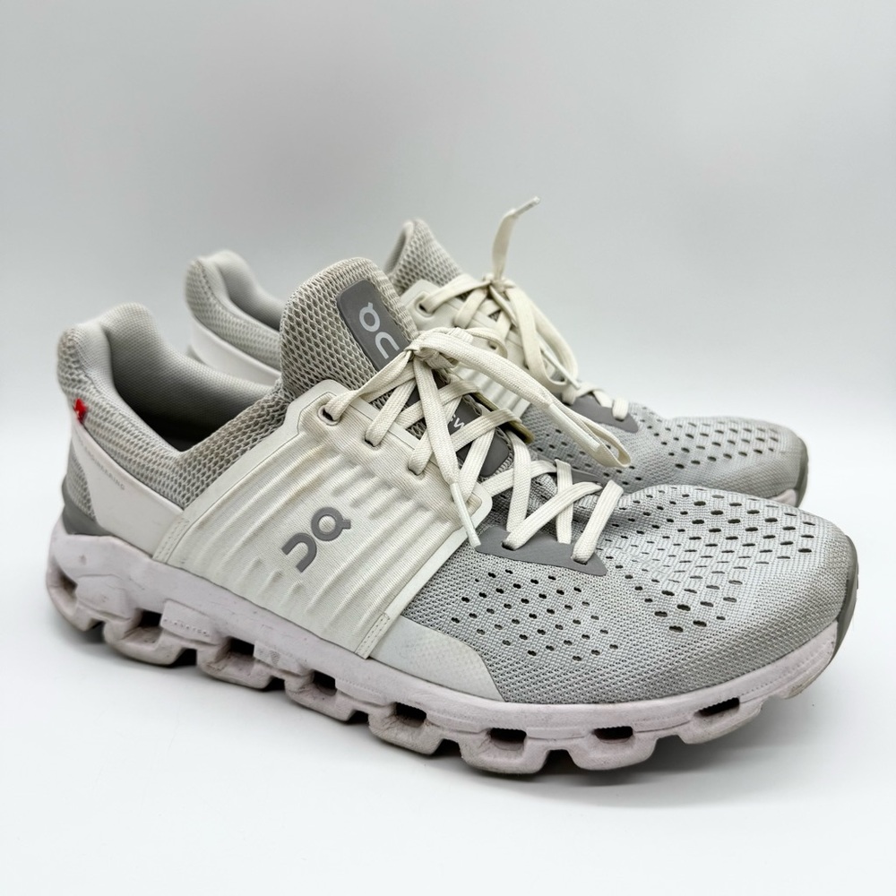 ON Womens Cloudswift Running Comfort Sneaker In Glacier White/Grey Size 9 Active - Picture 2 of 11